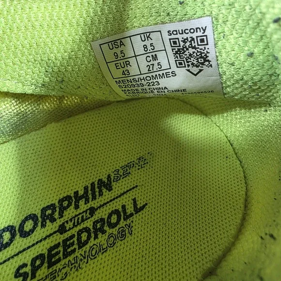 Saucony Endorphin Pro 3 Mens Neon Yellow Running Speedroll Technology Size 9.5 - Picture 8 of 8